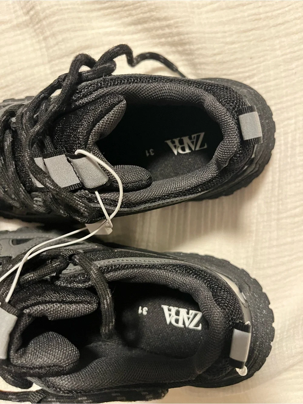 Zara Black and Gray Chunky Trail Sneakers